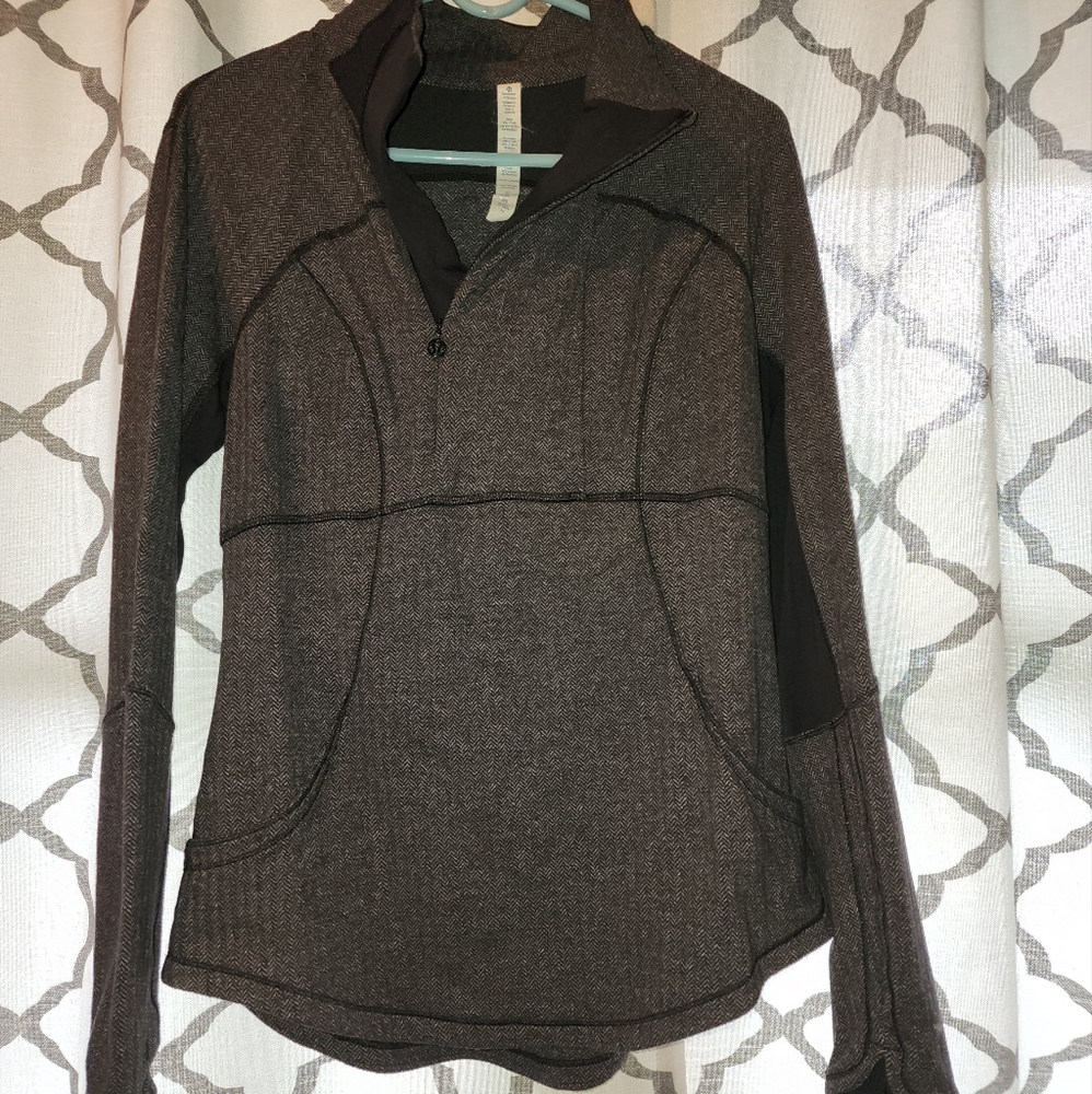 Lululemon herringbone pullover dark grey
